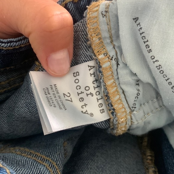 Articles of Society AOS Sunny Crest Women's Blue Jean Shorts Size 27 High waist - Picture 2 of 10